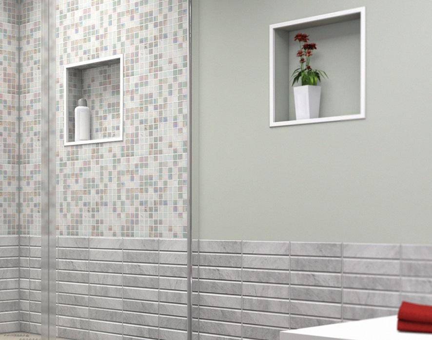 Lux Elements vorgefertigte Nische 40,6x40,6x8,9 cm - Nische für Dusche einbauen
