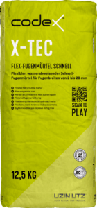 Codex X Tec Kaschmirgrau 12,5 kg Flex Fugenmörtel schnell