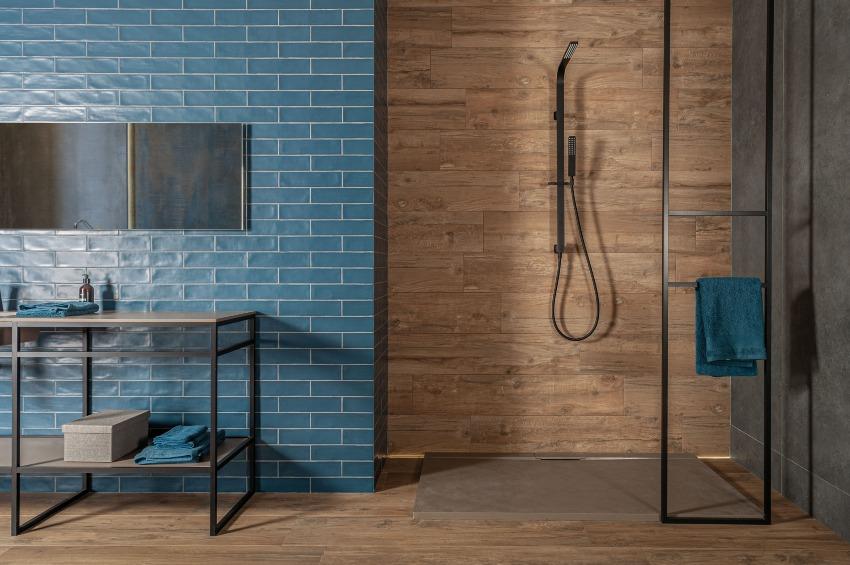 Noem Gres Stockholm Bodenfliesen Holzoptik Braun Matt 10x60 cm rektifiziert R10B