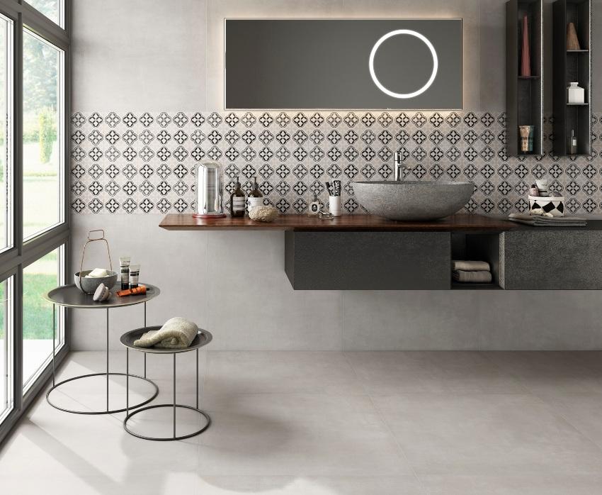 Urbanixx Gres Bari Bodenfliese Betonoptik Weiß matt 60x60 cm rekt. R9