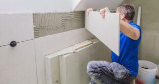 Bad-Wandfliesern-verlegen - kleines Bad fliesen