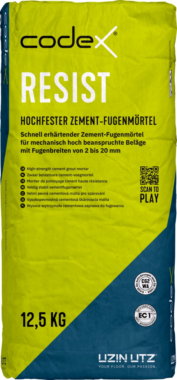 Codex Resist Hochfester Zement Fugenmörtel Zementgrau