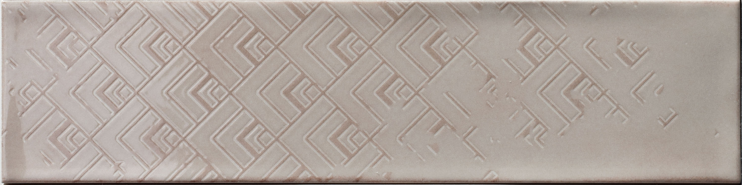 Catalea Gres Sörvik Metrofliese Dekor Beige Glänzend 7,5x30 cm
