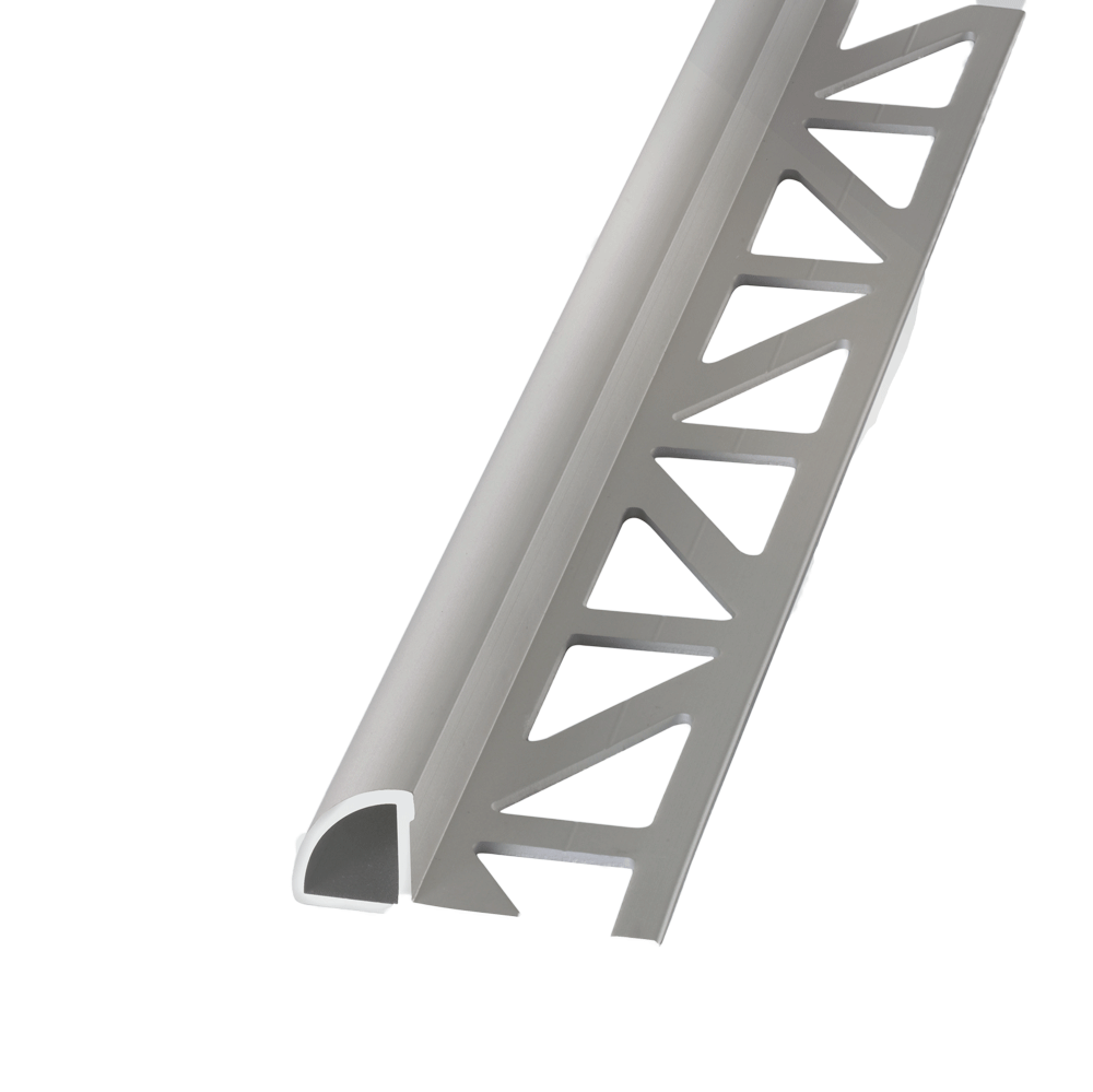 Blanke Fliesenschiene Viertelkreisprofil Edelstahl Natur 10 mm hoch 2,5 m lang