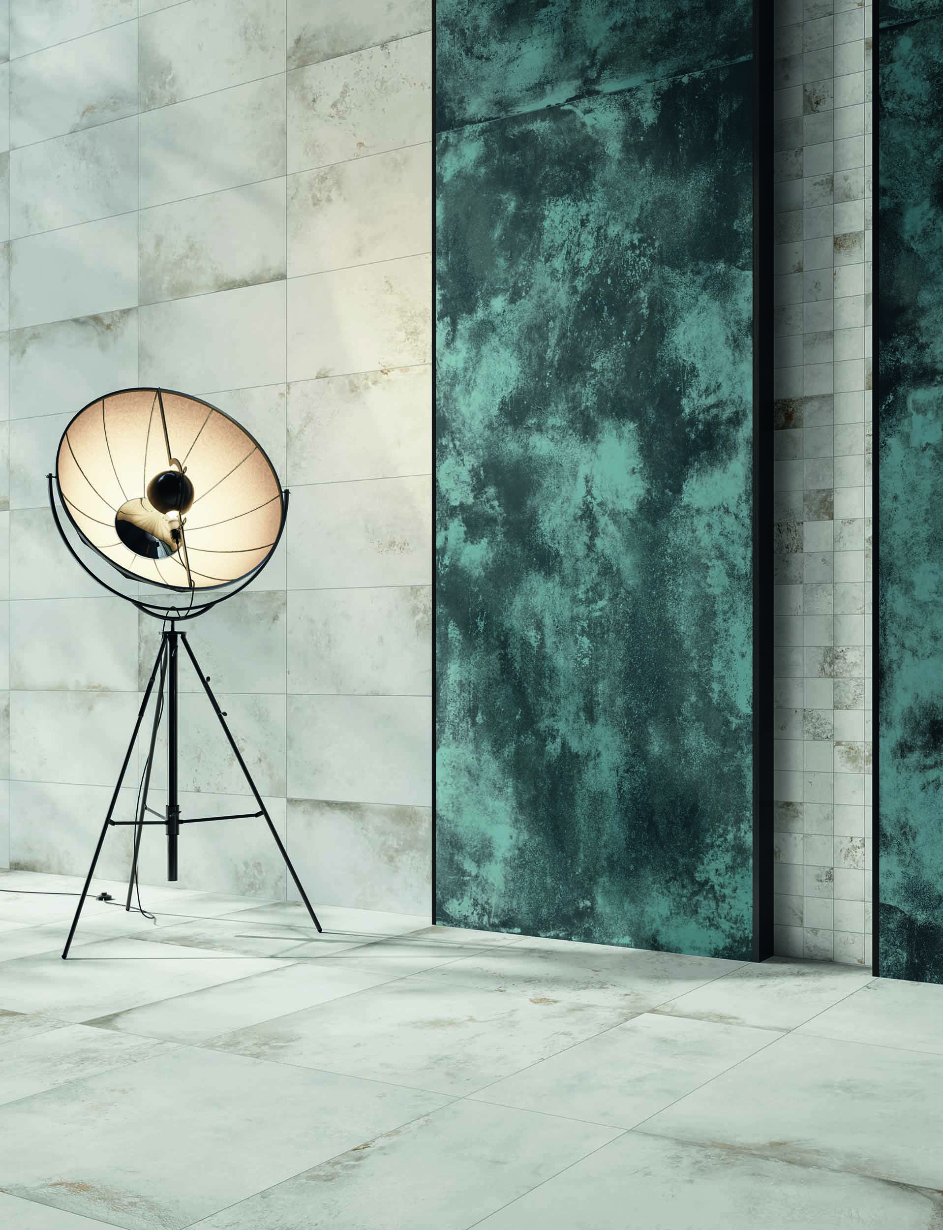 Caesar Alchemy Bodenfliese Metalloptik Grau Matt 40x80 cm rektifiziert R9A