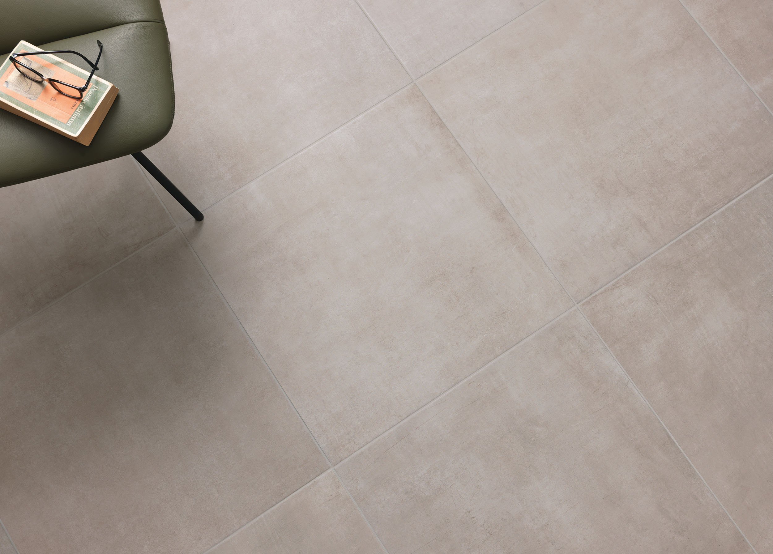 Urbanixx Gres Bari Bodenfliese Betonoptik Taupe Matt 60x60 cm rektifiziert R9