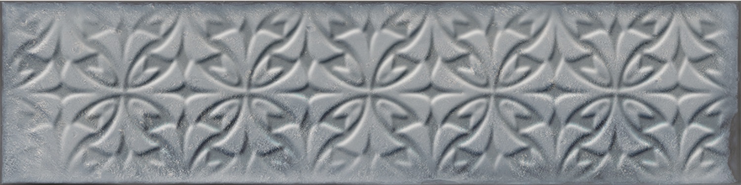Catalea Gres Nellim Metrofliese Dekor Blau Glänzend 7,5x30 cm  