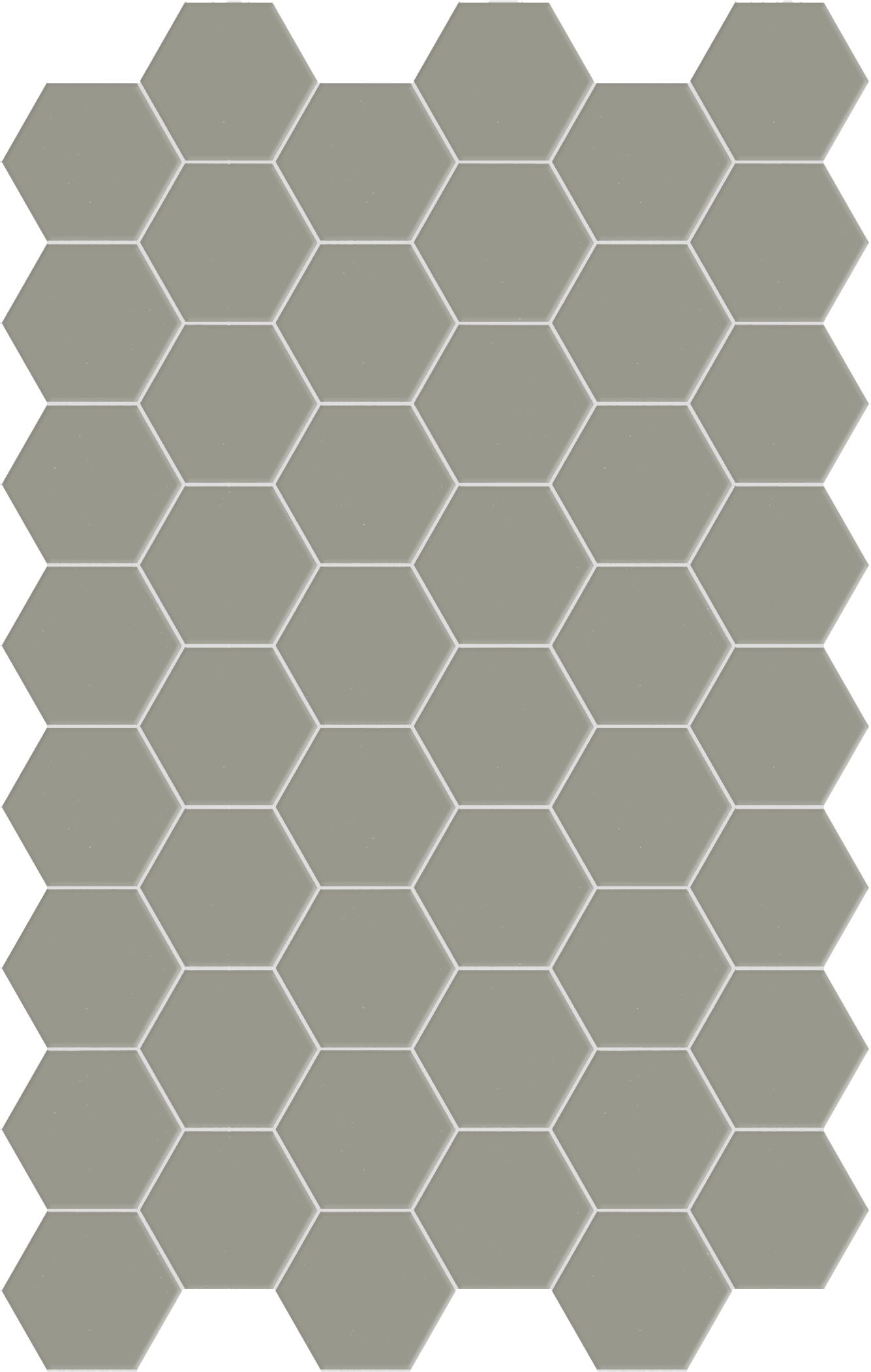 Catalea Gres Akita Bodenfliese Hexagon Grau matt 14x16 cm rekt. R10