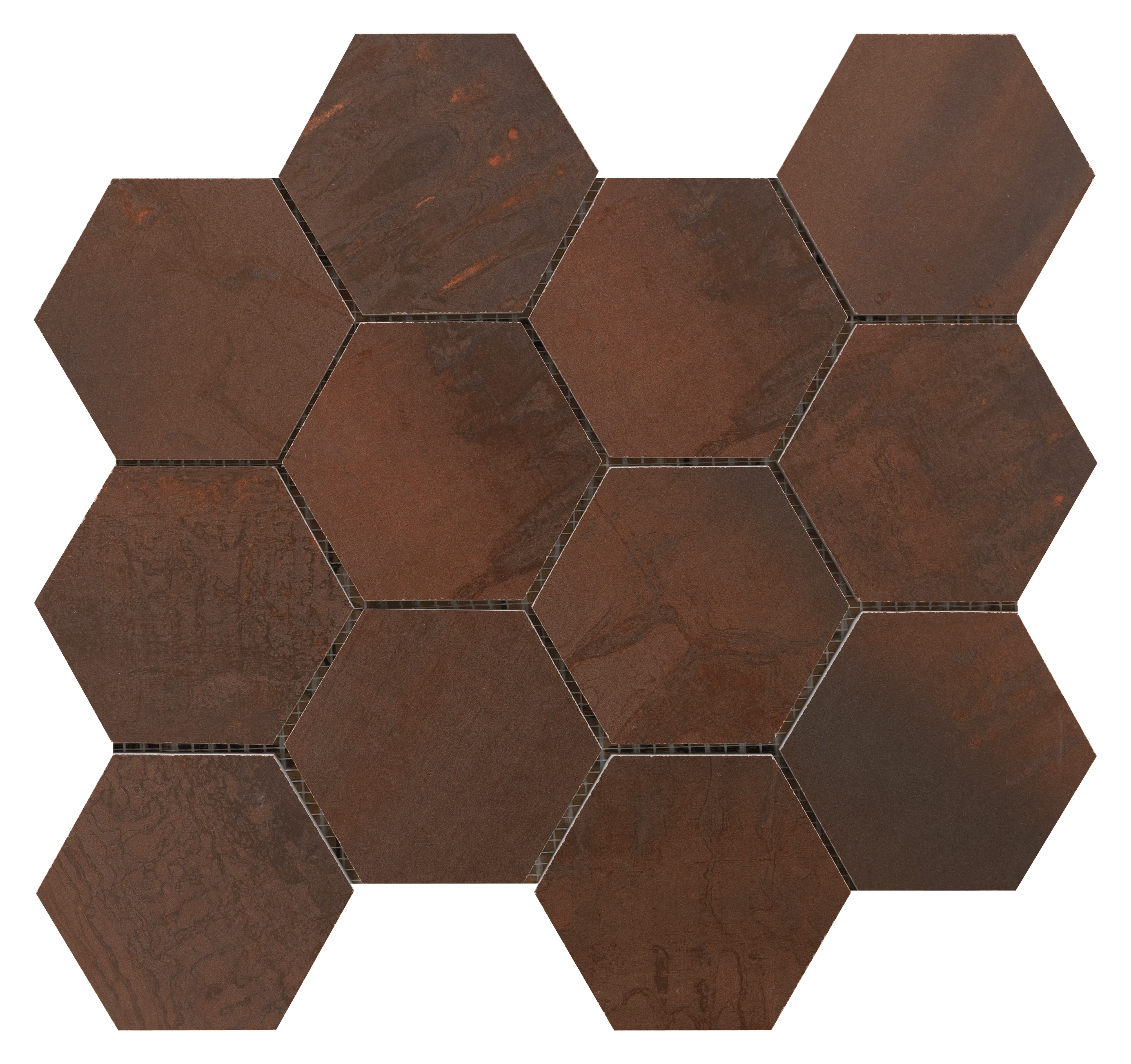 Urbanixx Gres Mailand Mosaik Metalloptik Rost matt 30x34 cm rekt. 