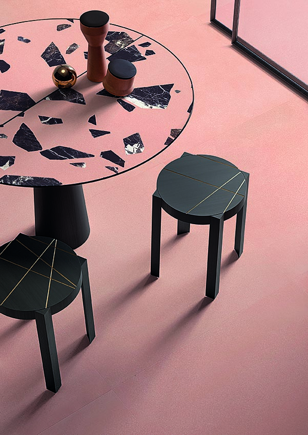 Ergon Medley Rock Bodenfliese Terrazzooptik Rosa Matt 60x60 cm rektifiziert R10B