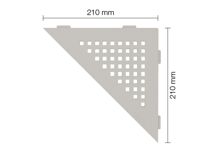 Schlüter SHELF E S1 210x210 mm Square TSBG strukturbeschichtet Beigegrau Duschablage