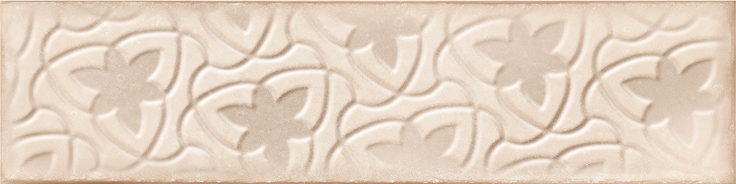 Catalea Gres Nellim Metrofliese Dekor Beige glänzend 7,5x30 cm  