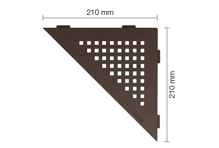 Schlüter SHELF E S1 210x210 mm Square TSOB strukturbeschichtet Bronze