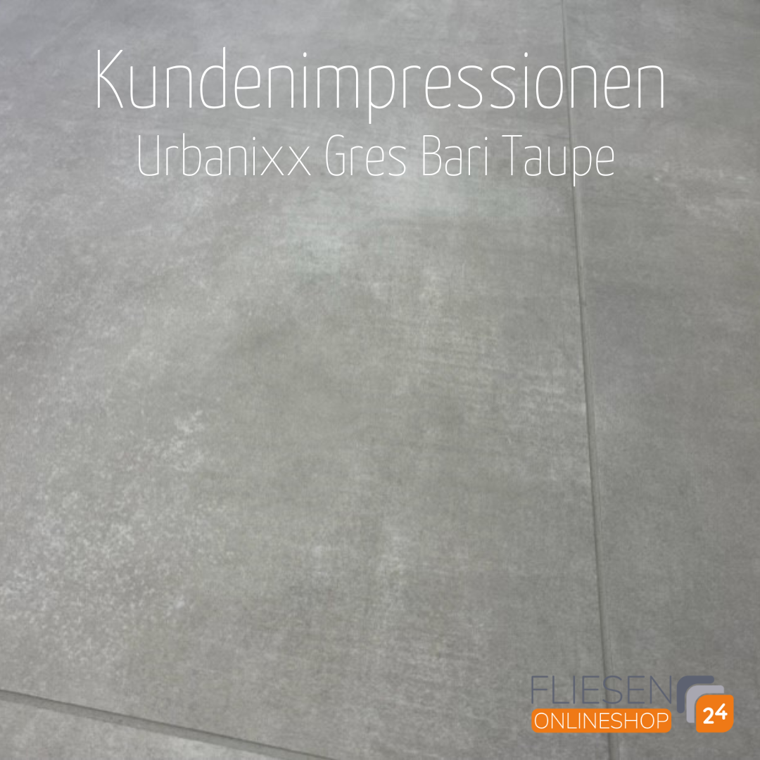 Urbanixx Gres Bari Bodenfliese Betonoptik Taupe matt 80x80 cm rekt. R9