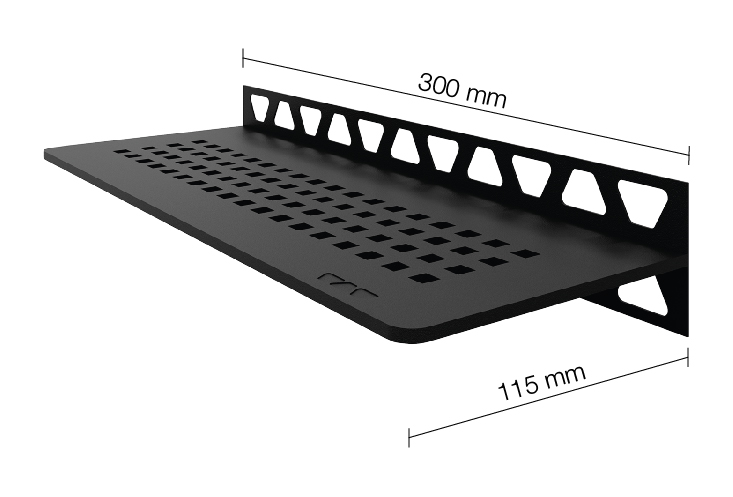 Schlüter SHELF W S1 300x115 mm Square MGS Graphitschwarz matt Duschablage