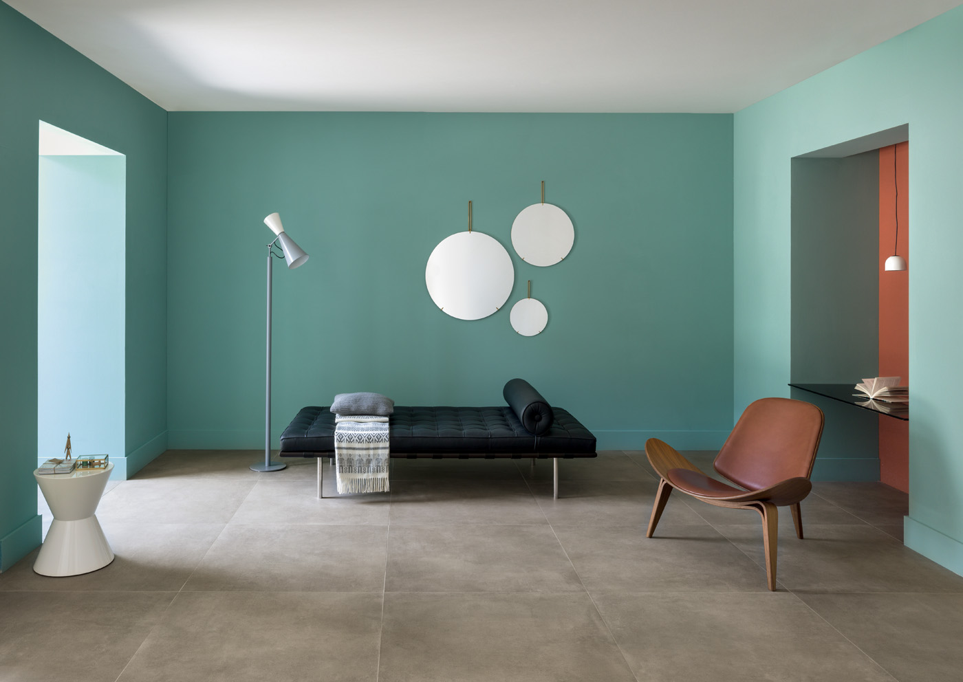 Urbanixx Gres Hirado Bodenfliese Betonoptik Braun Matt 90x90 cm rektifiziert R10