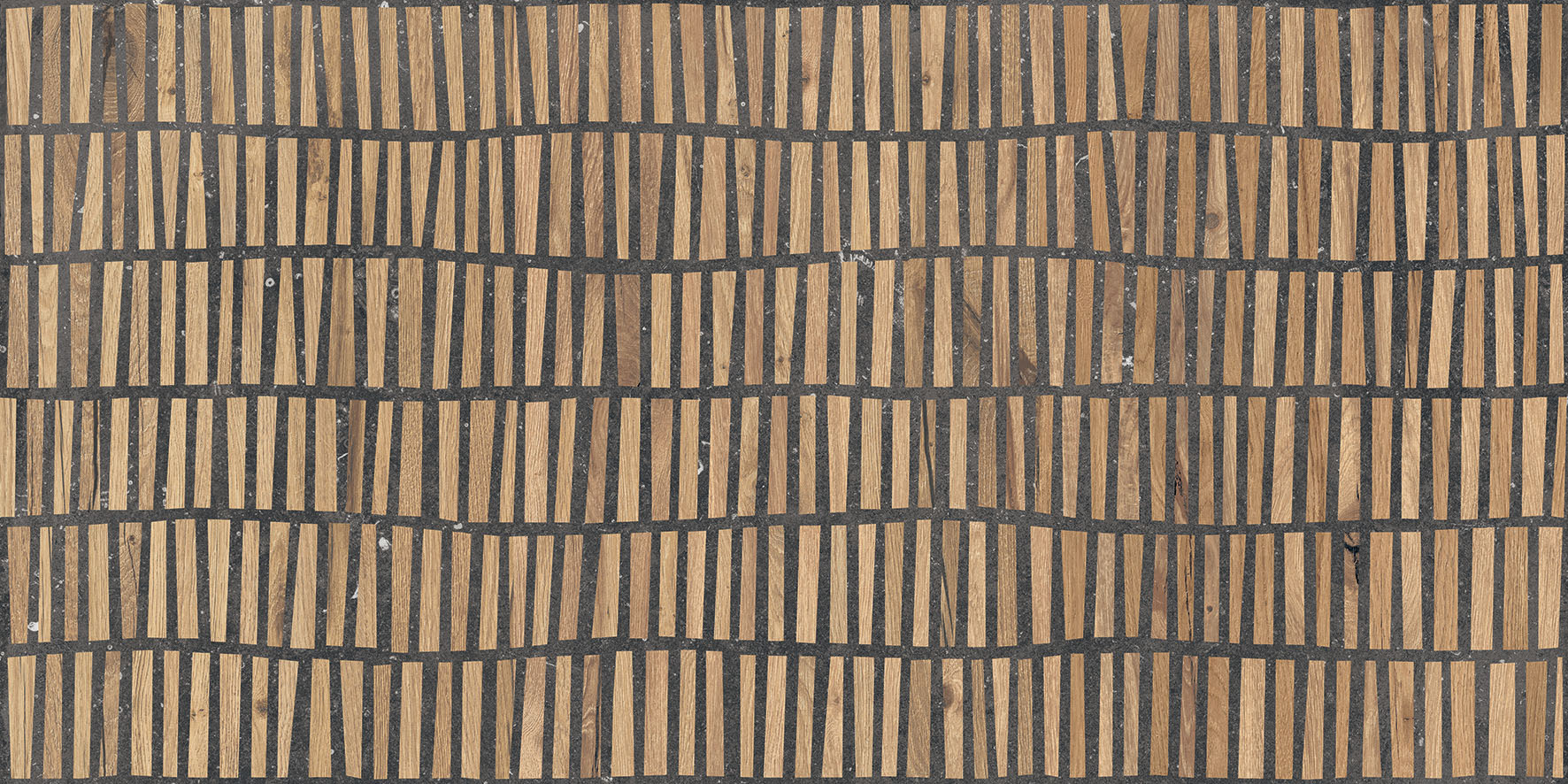 Flaviker Nordik Stone Dekor Holzoptik Domino Black matt 60x120 cm rekt. 
