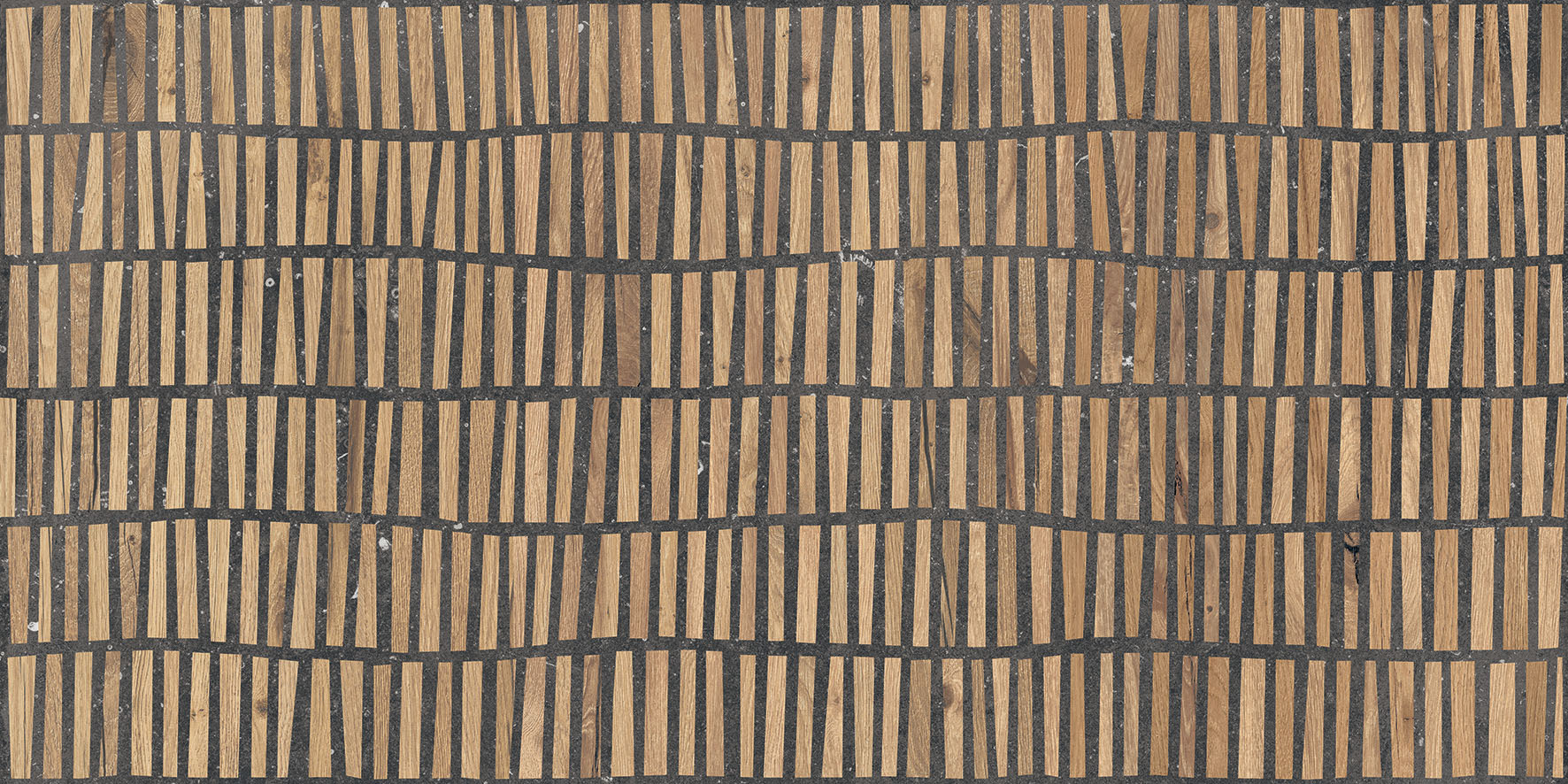 Flaviker Nordik Stone Indoor Dekor Holzoptik Domino Schwarz Matt 60x120 cm rektifiziert 