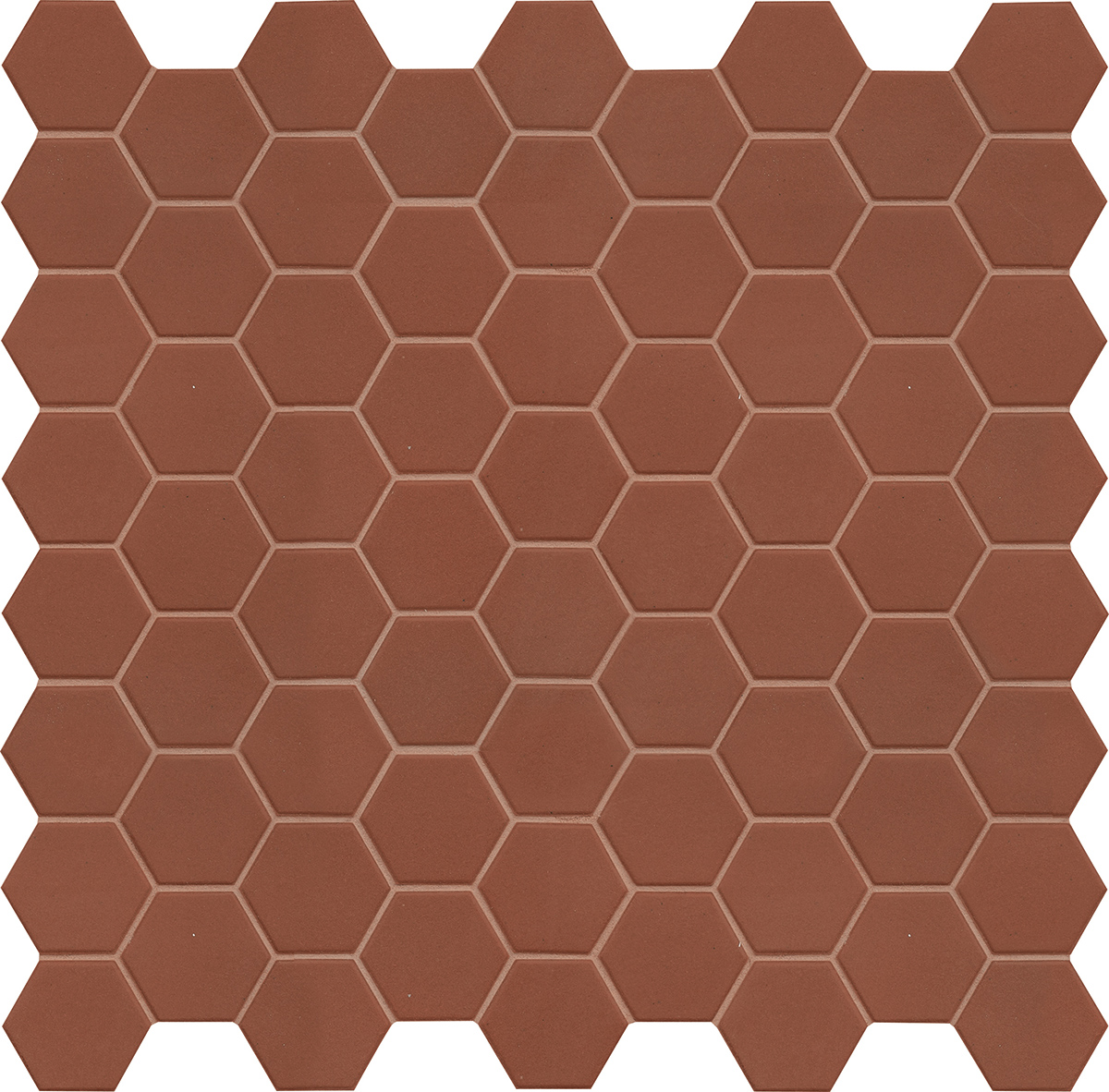 Catalea Gres Tokio Hexagonmosaik Rostrot Matt 31,6x31,6 cm rektifiziert R10