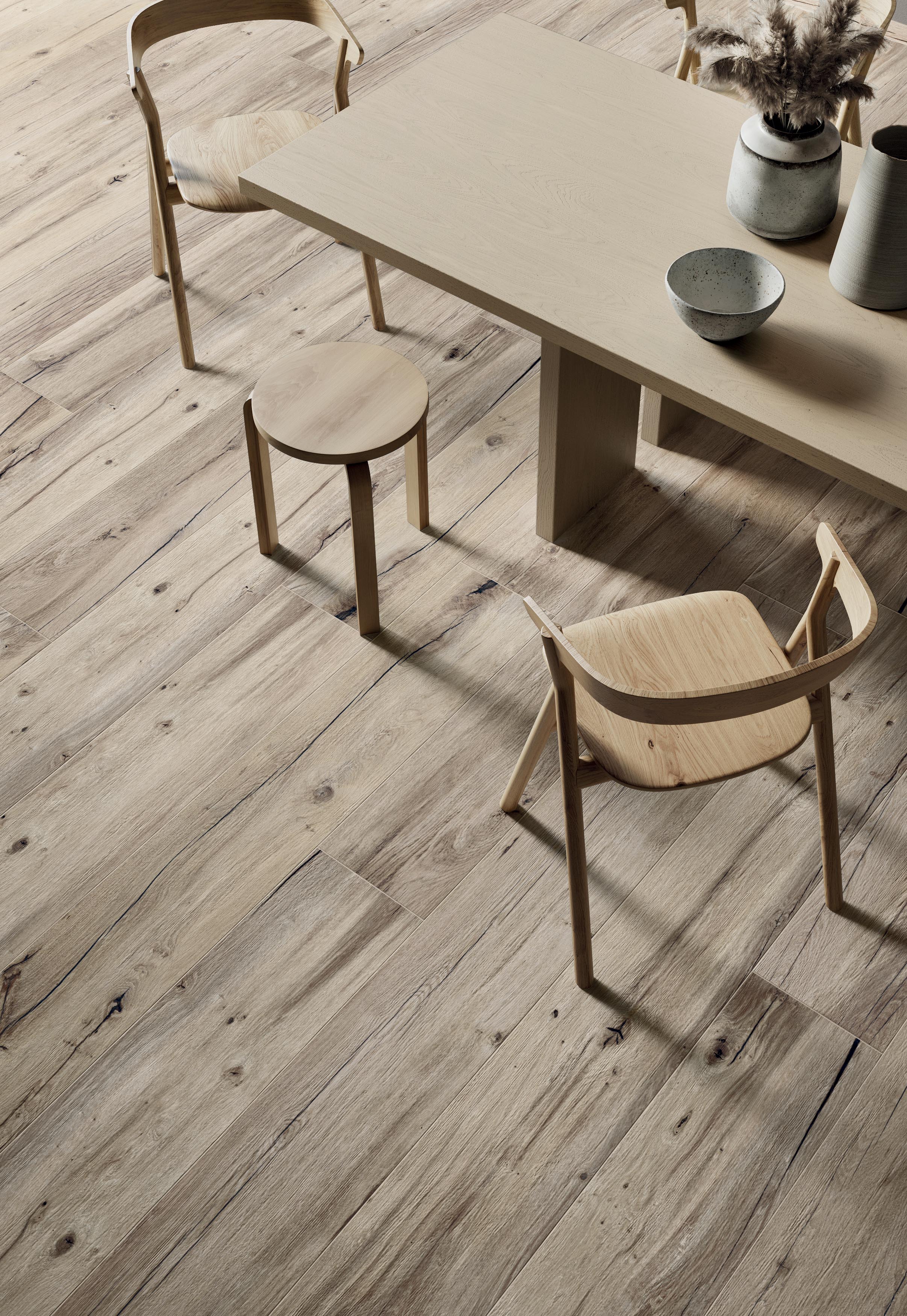 Flaviker Nordik Wood Indoor Bodenfliese Holzoptik Beige Matt 20x120 cm rektifiziert R10B