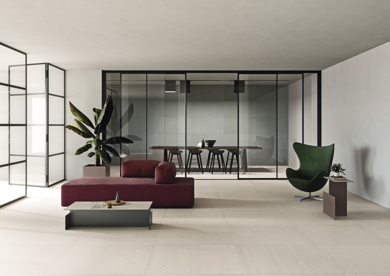 Urbanixx Gres Livno Bodenfliese Betonoptik Beige matt 60x120 cm rekt. R9A
