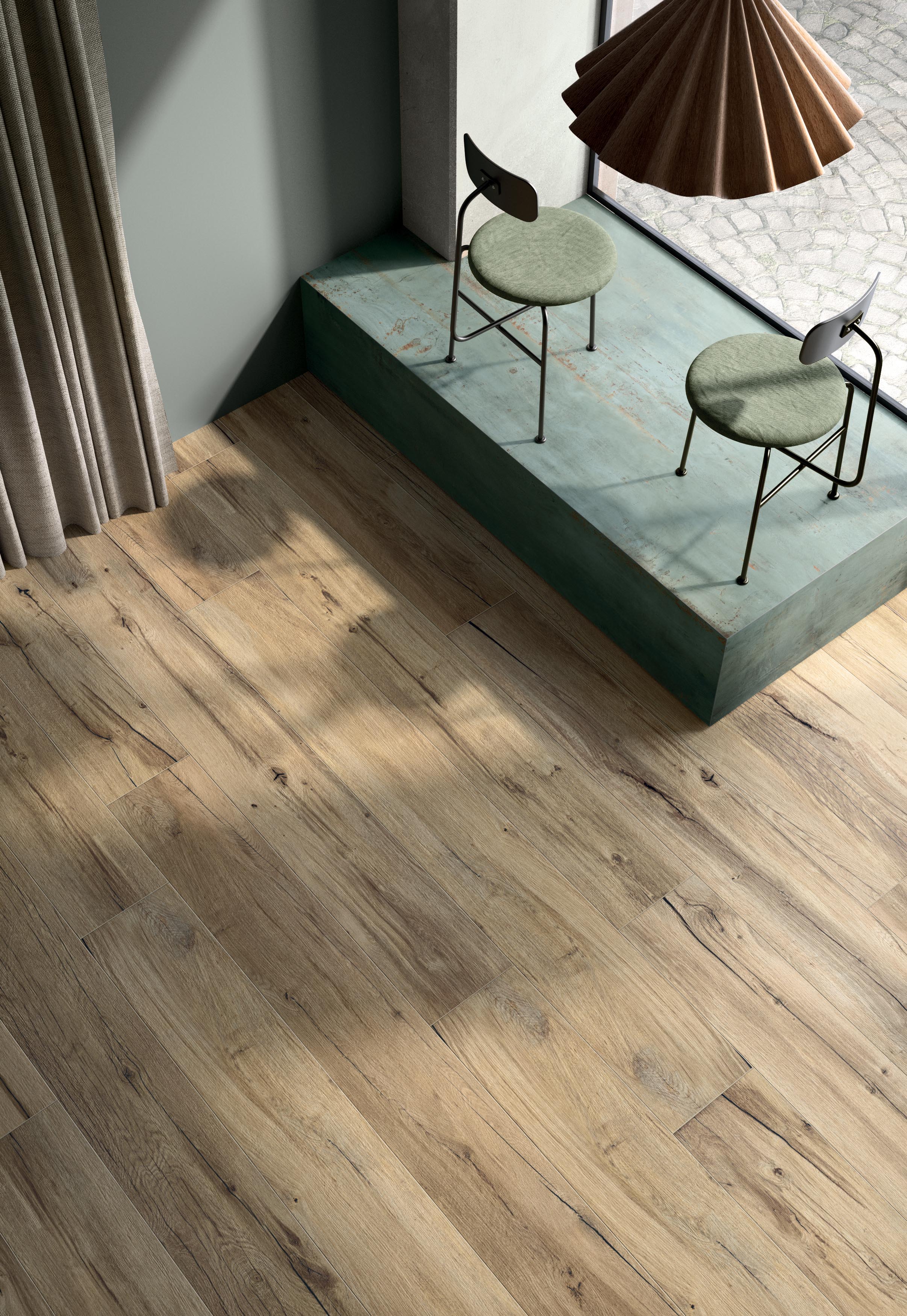 Flaviker Nordik Wood Bodenfliese Outdoor Holzoptik Braun Matt 20x120 cm rektifiziert R11