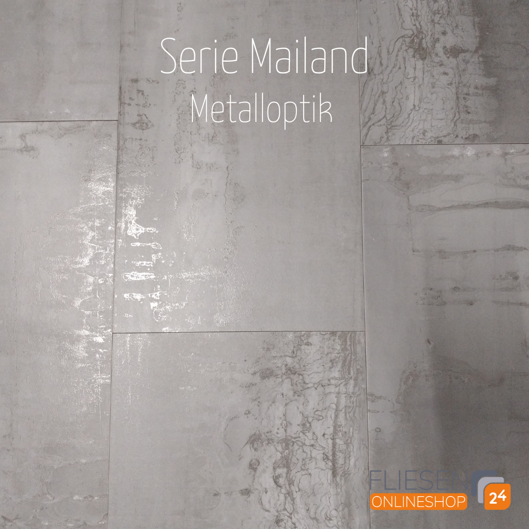 Urbanixx Gres Mailand Bodenfliese Metalloptik Grau matt 10x30 cm rekt. 