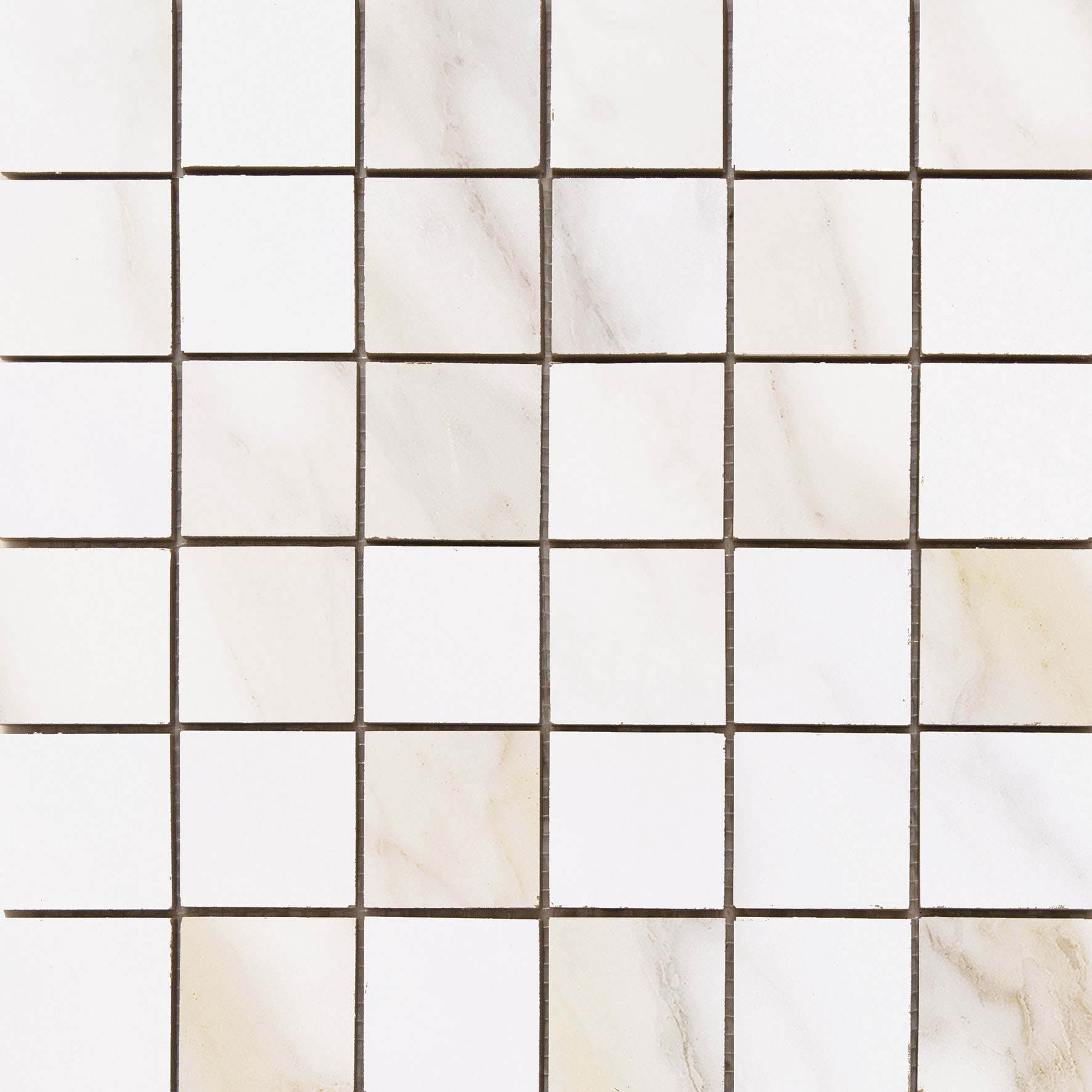 Vanezia Gres Kalmar Mosaik Marmoroptik Weiß matt 30x30cm rekt. 