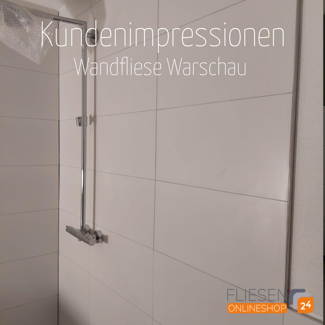 Urbanixx Gres Warschau Wandfliese uni Weiß matt 24,9x33 cm  