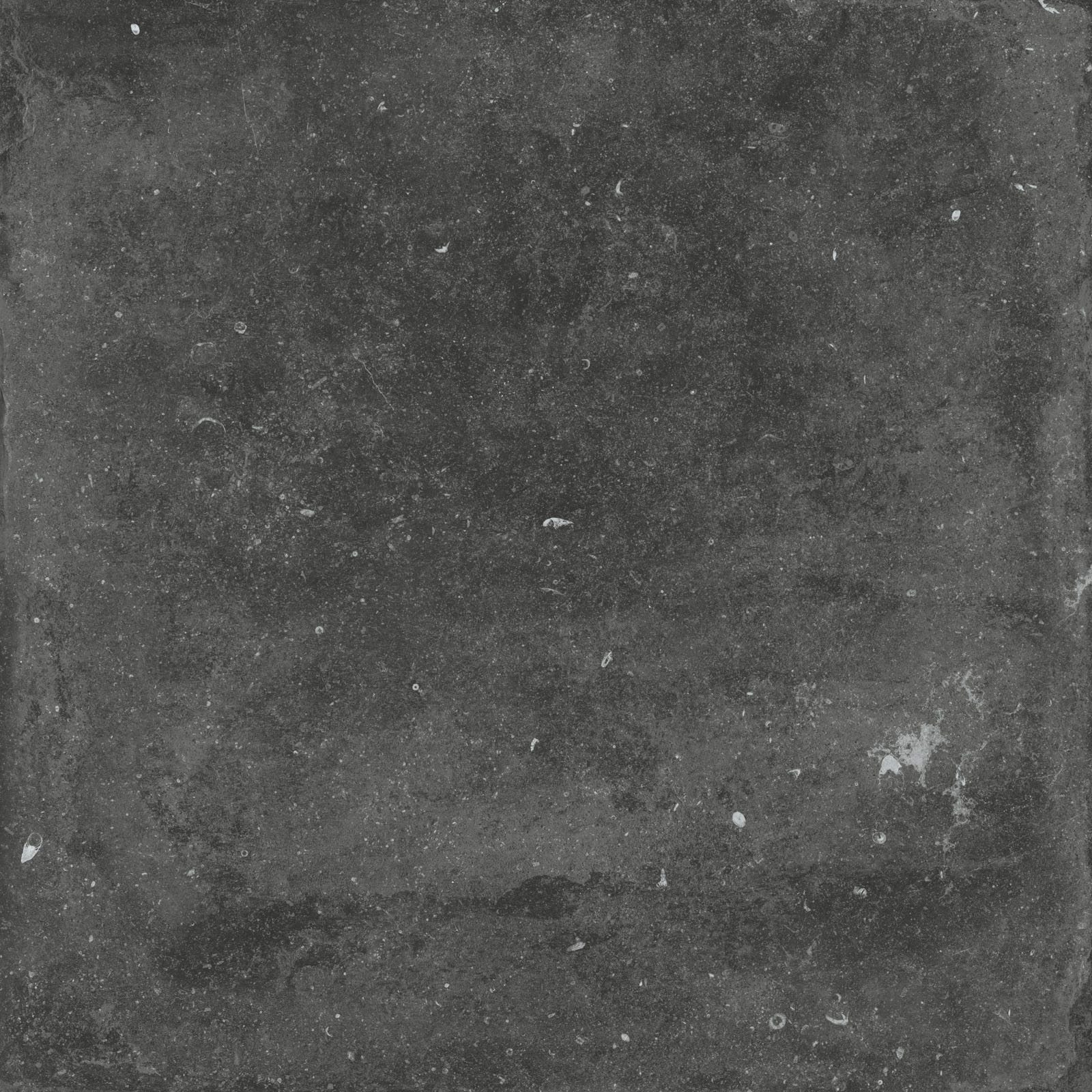 Flaviker Nordik Stone Bodenfliese Natursteinoptik schwarz matt 120x120 cm rekt. R10B