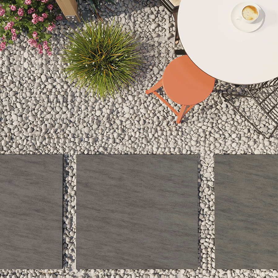 Urbanixx Gres Wien Outdoor Natursteinoptik Grau Matt 60x60 cm rektifiziert R11