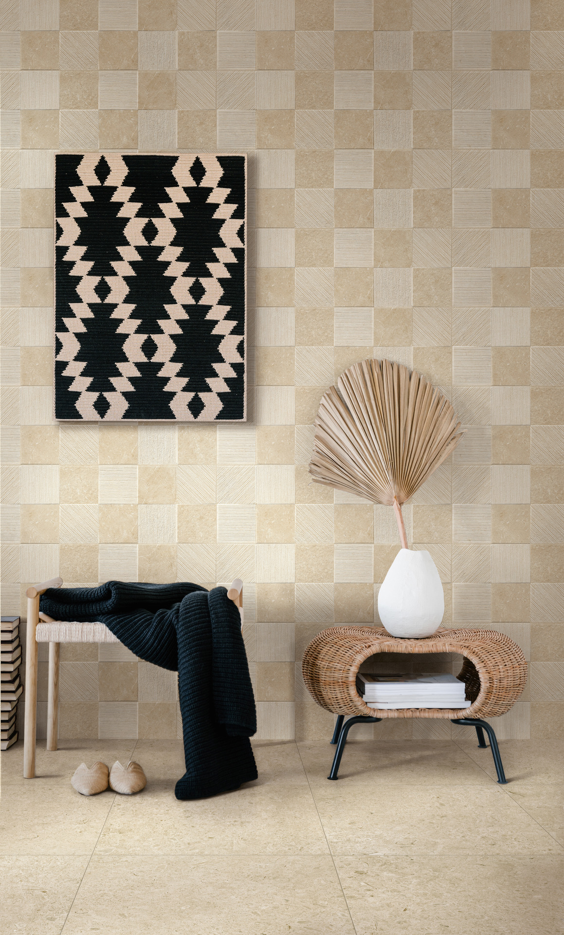Ragno Eterna Bodenfliese Natursteinoptik Beige Matt 30x60 cm rektifiziert R10B 