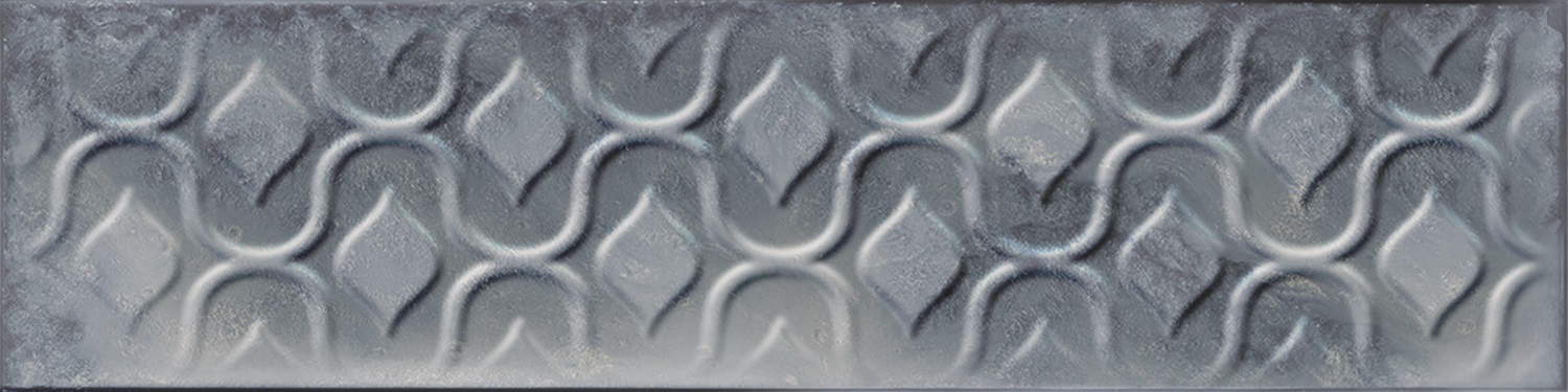 Catalea Gres Nellim Metrofliese Dekor Blau Glänzend 7,5x30 cm  