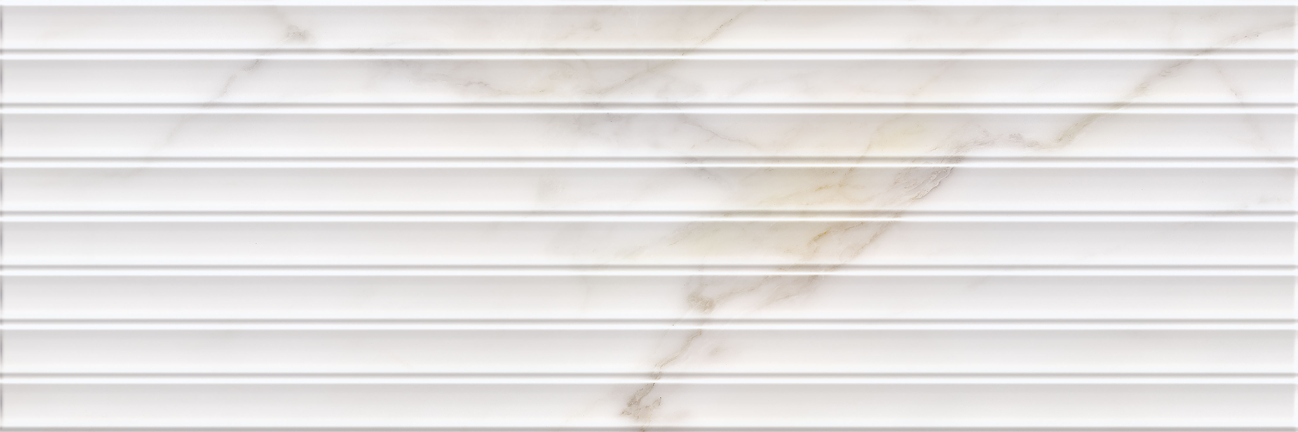 Vanezia Gres Kalmar 3D Dekor Natursteinoptik Weiß Glänzend 25x75 cm rektifiziert