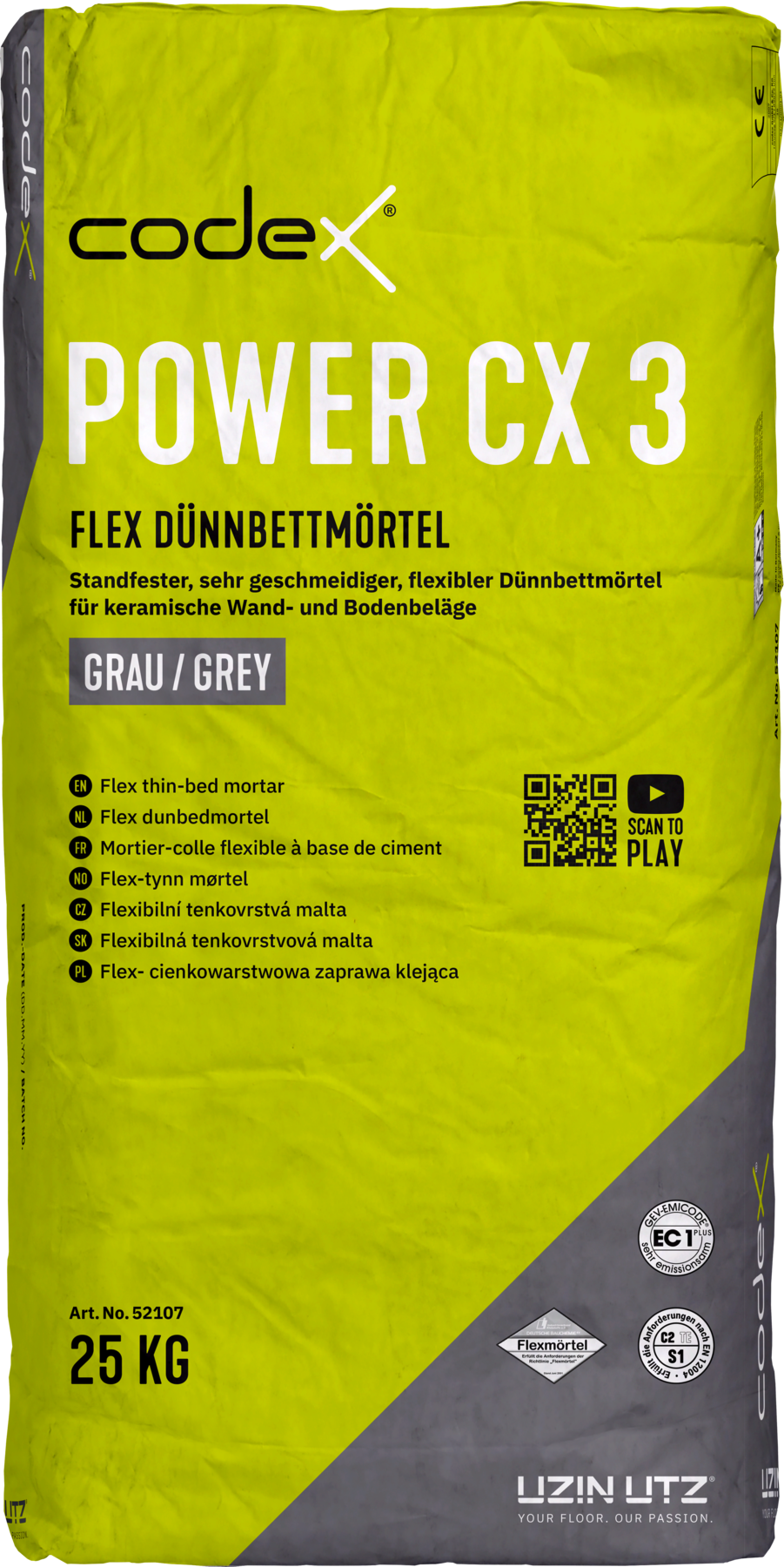Codex Power CX 3 25 kg grau Flex-Dünnbettmörtel