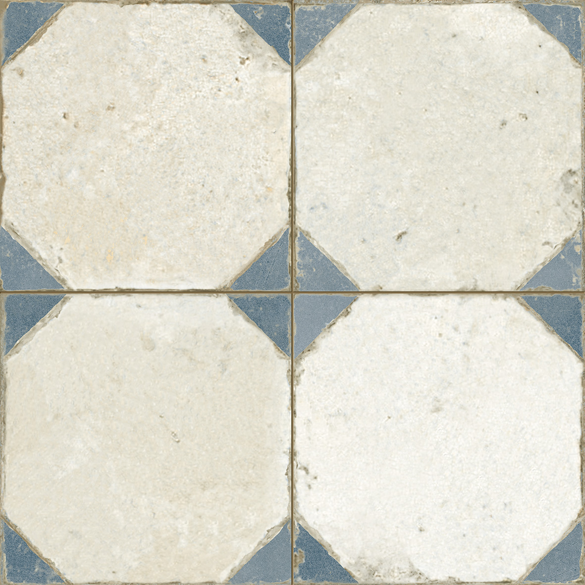 Peronda Yard Retrofliese Vintageoptik Blau Matt 45x45 cm rektifiziert R9