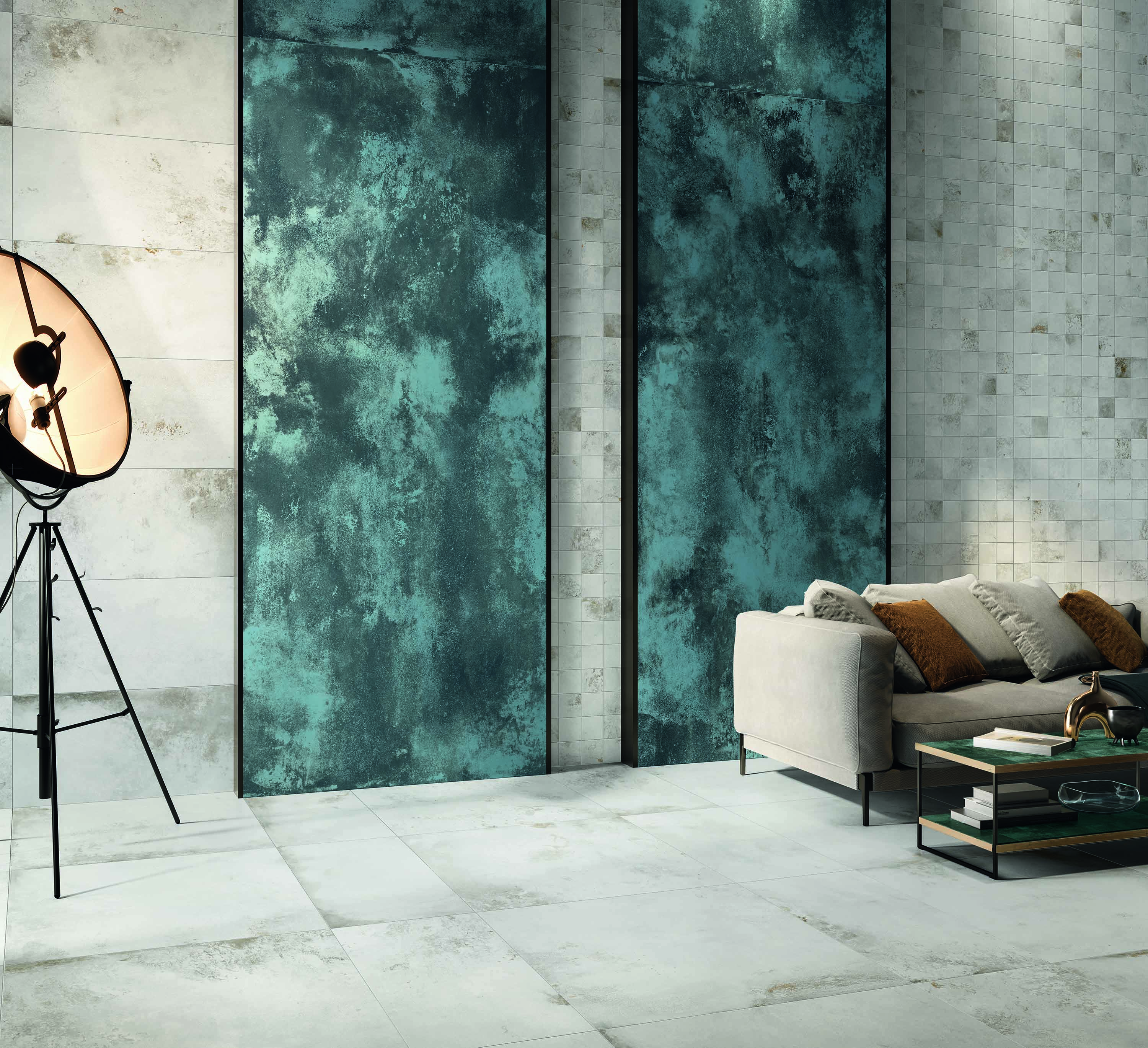 Caesar Alchemy Bodenfliese Metalloptik Grau Matt 40x80 cm rektifiziert R9A