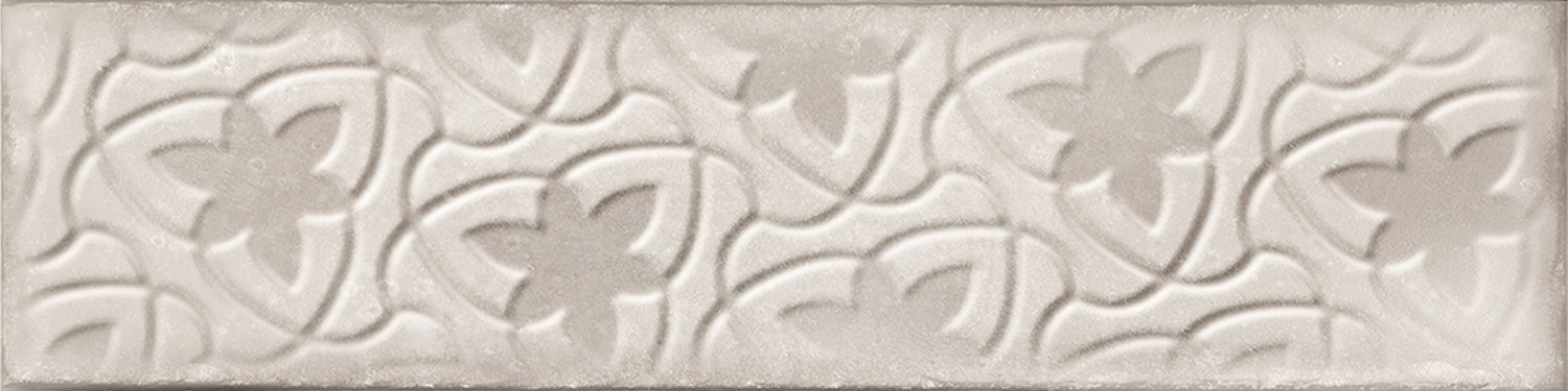 Catalea Gres Nellim Metrofliese Dekor Weiß Glänzend 7,5x30 cm  