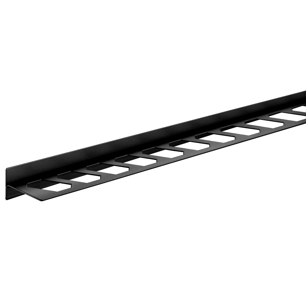 Blanke AQUA-KEIL Edelstahl beschichtet schwarz matt linker Anschlag 11 mm / 40 mm, 200 cm lang 
