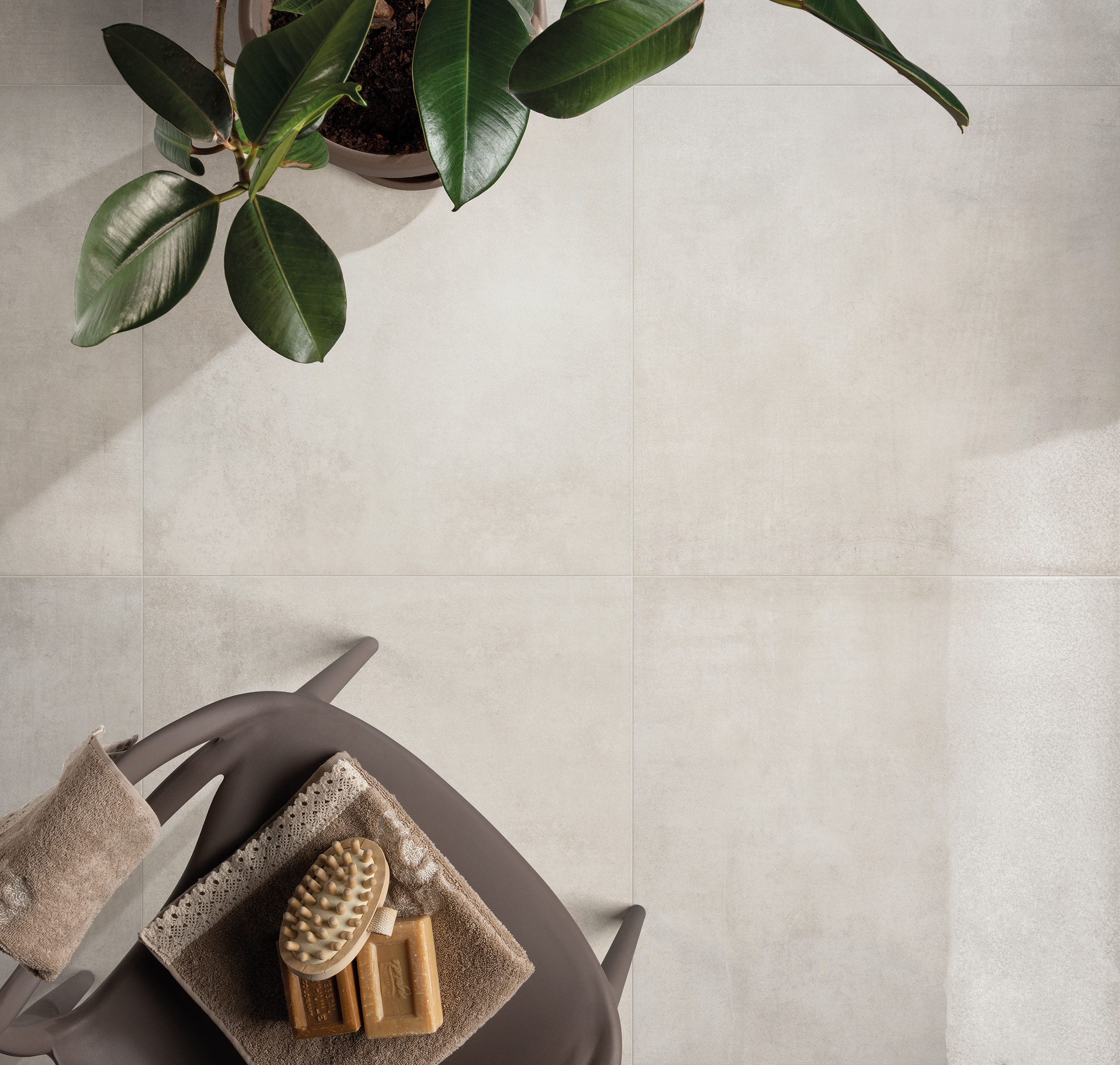 Urbanixx Gres Bari Bodenfliese Betonoptik Weiß Matt 60x60 cm rektifiziert R9