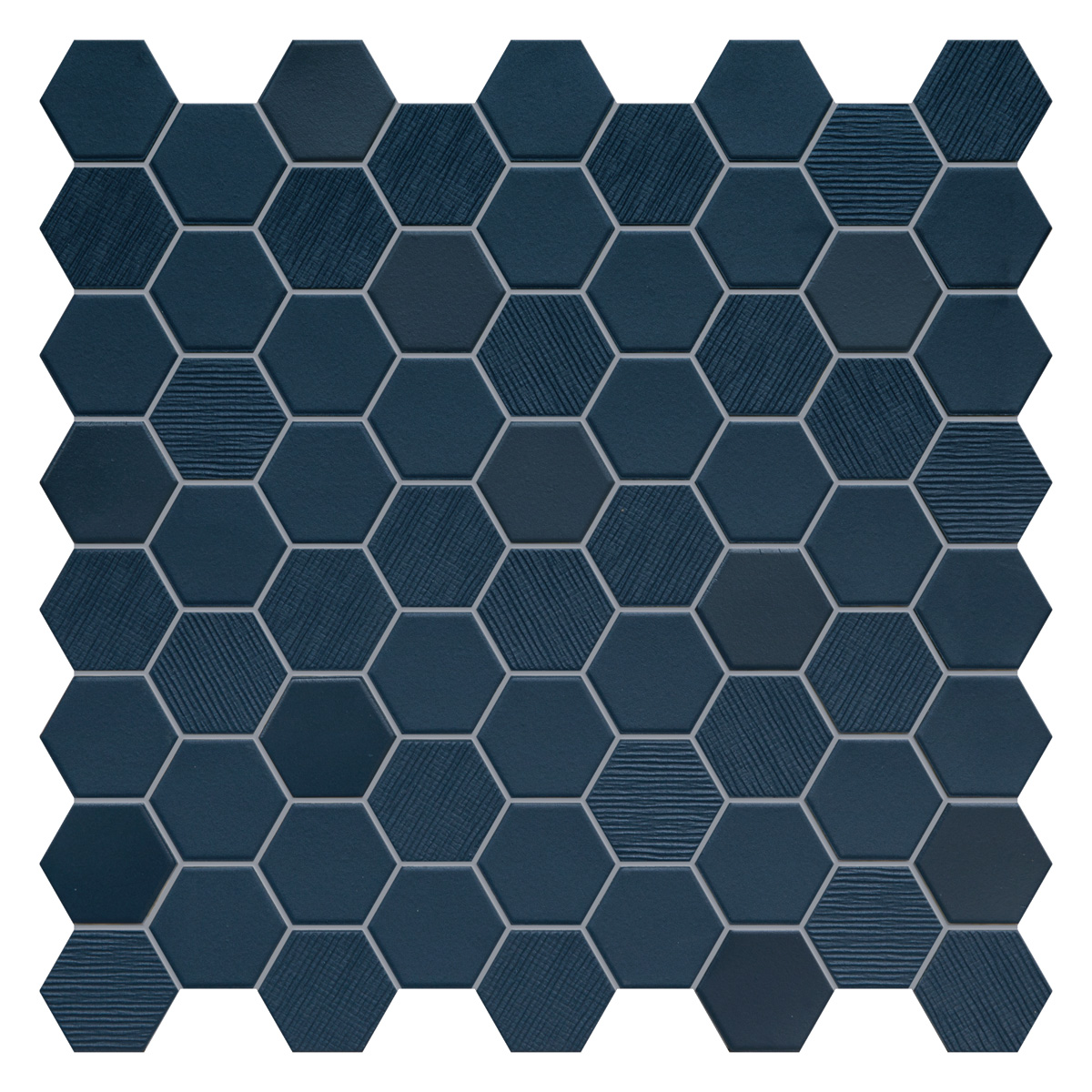 Catalea Gres Tokio Hexagonmosaik Blau Glänzend Matt 31,6x31,6 cm rektifiziert R10