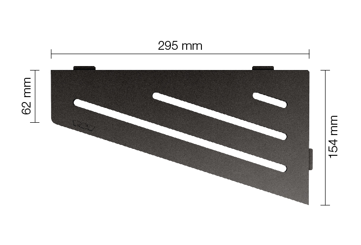 Schlüter SHELF E S3 154x295 mm Wave TSDA strukturbeschichtet Dunkelanthrazit Duschablage