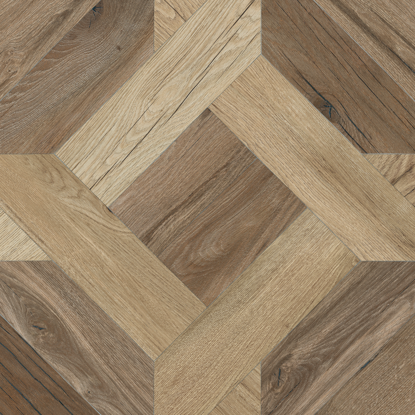 Flaviker Nordik Wood Dekor Holzoptik Mansion Gold/Brown Matt 60x60 cm rektifiziert 