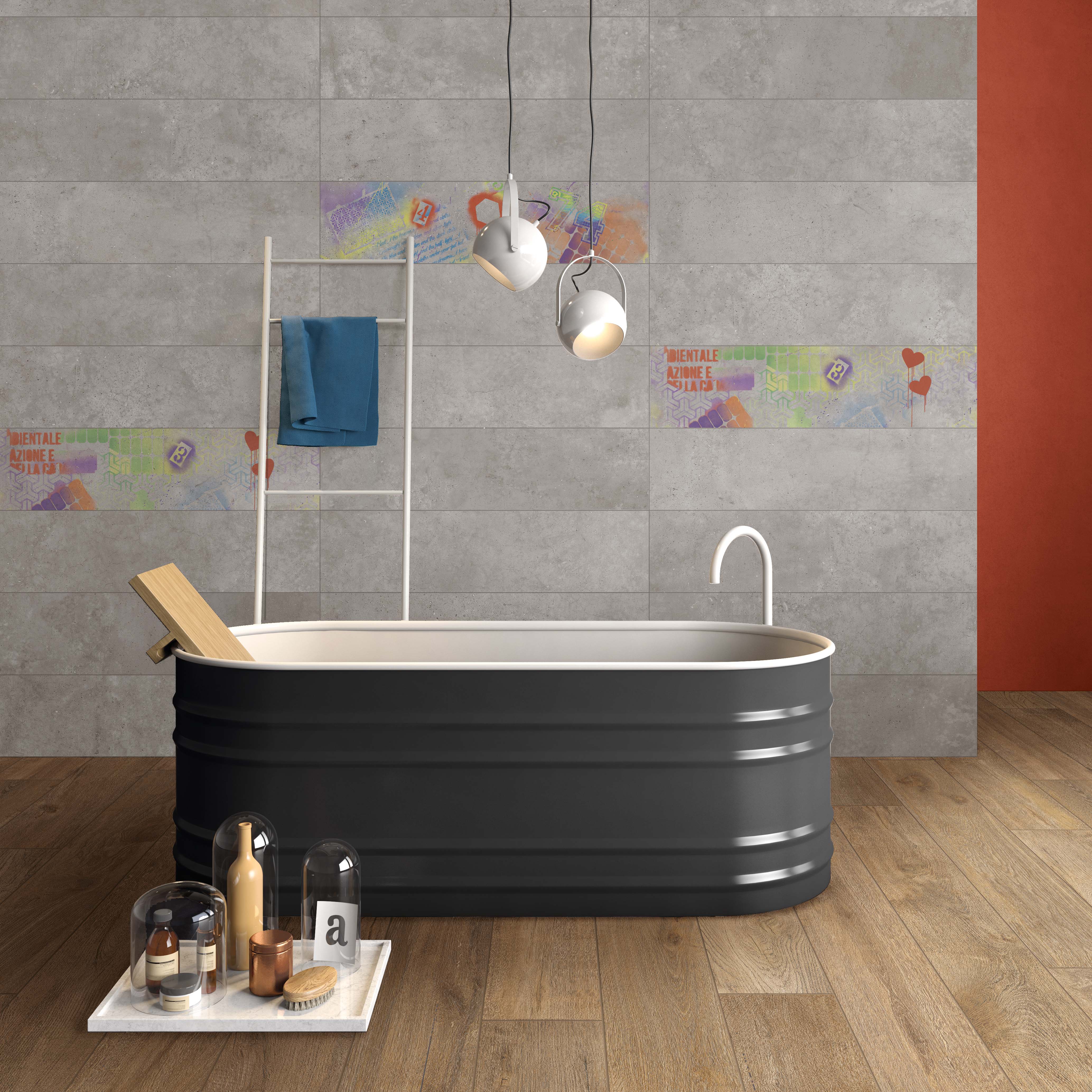 Flaviker Hyper Bodenfliese Betonoptik Silver matt 30X120 cm rekt. R10B Flaviker Hyper Bodenfliese Betonoptik Silver matt 30X120 cm rekt. R10B