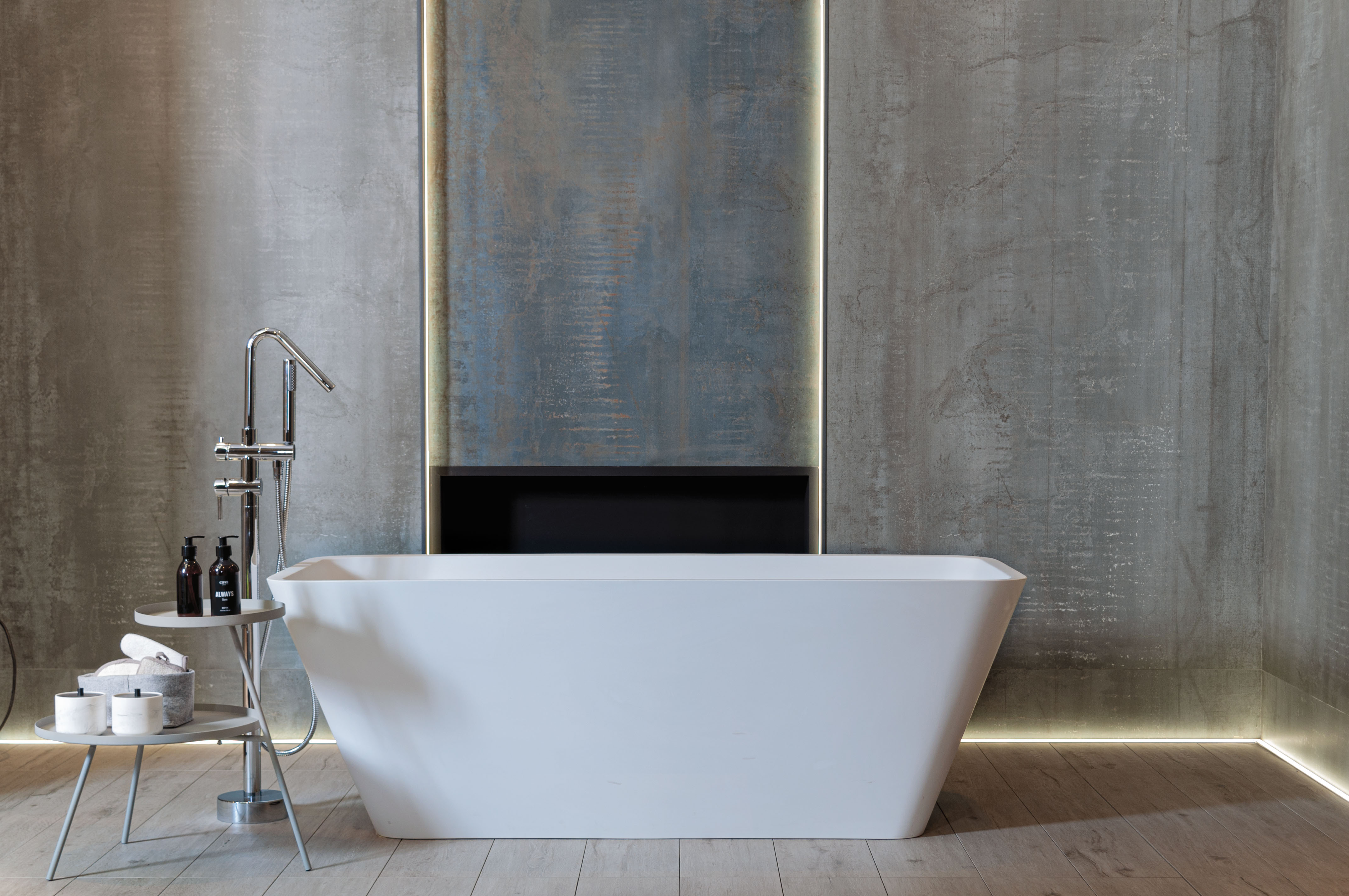 Urbanixx Gres Karlstadt Bodenfliesen Metalloptik Blau Matt 60x60 cm rektifiziert R9