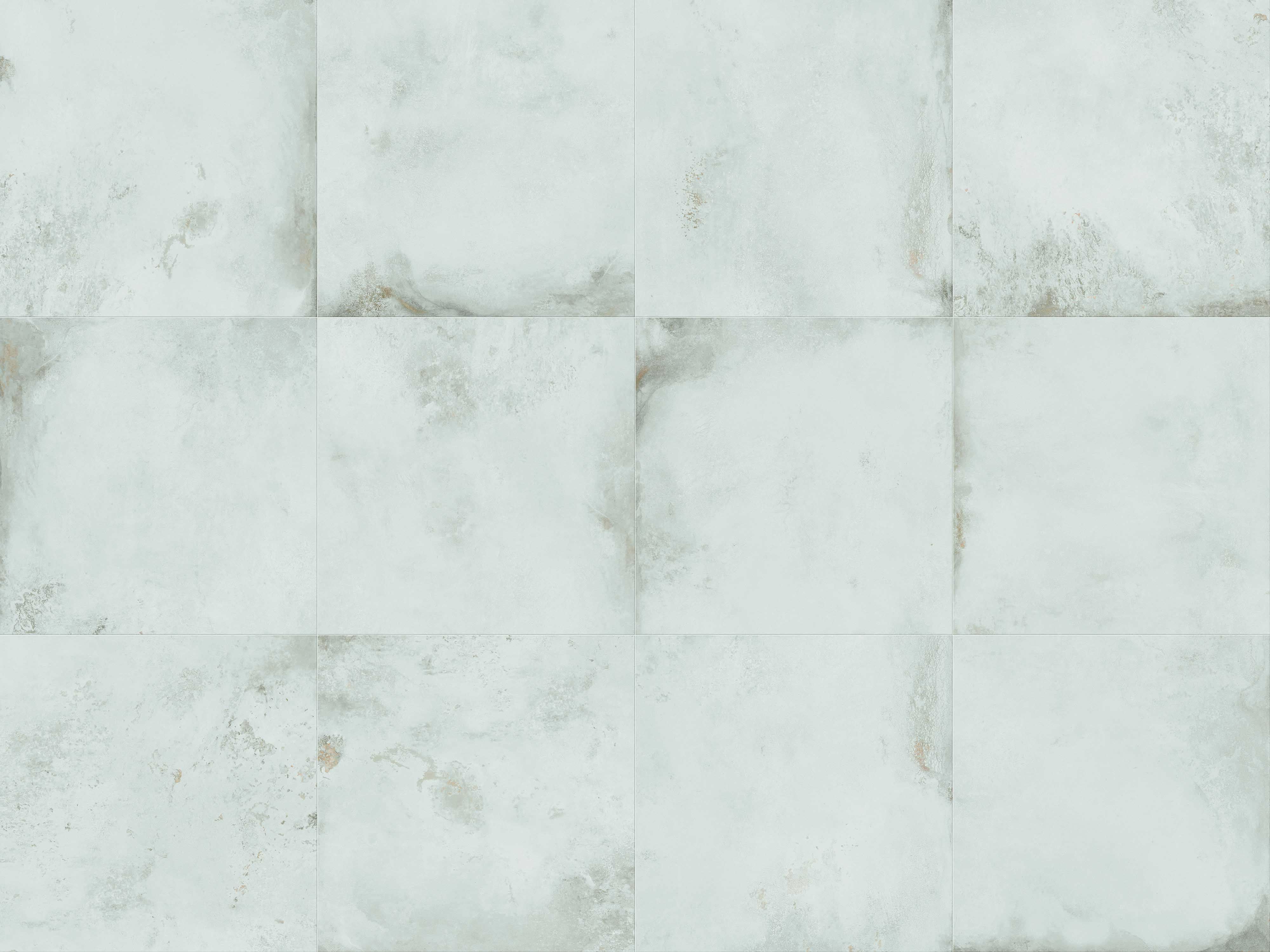 Caesar Alchemy Bodenfliese Metalloptik Weiß Matt 80x80 cm rektifiziert R9A