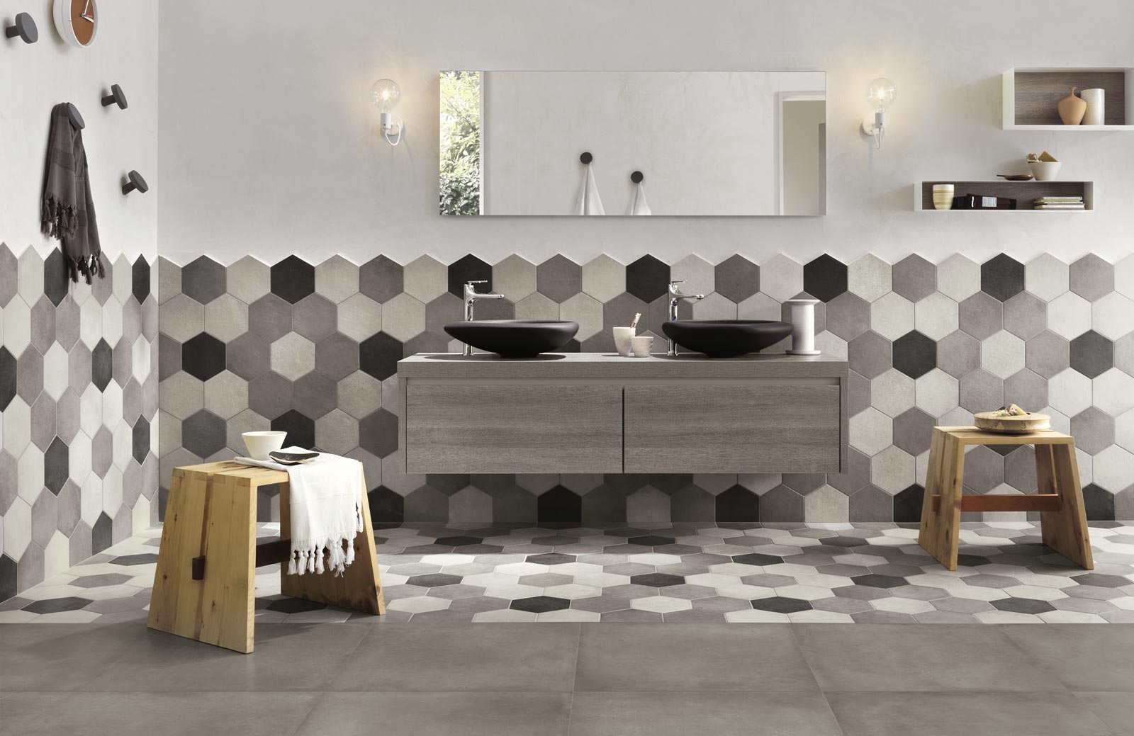Ragno Rewind Bodenfliese Betonoptik Dunkelgrau Matt 30x60 cm rektifiziert R9 