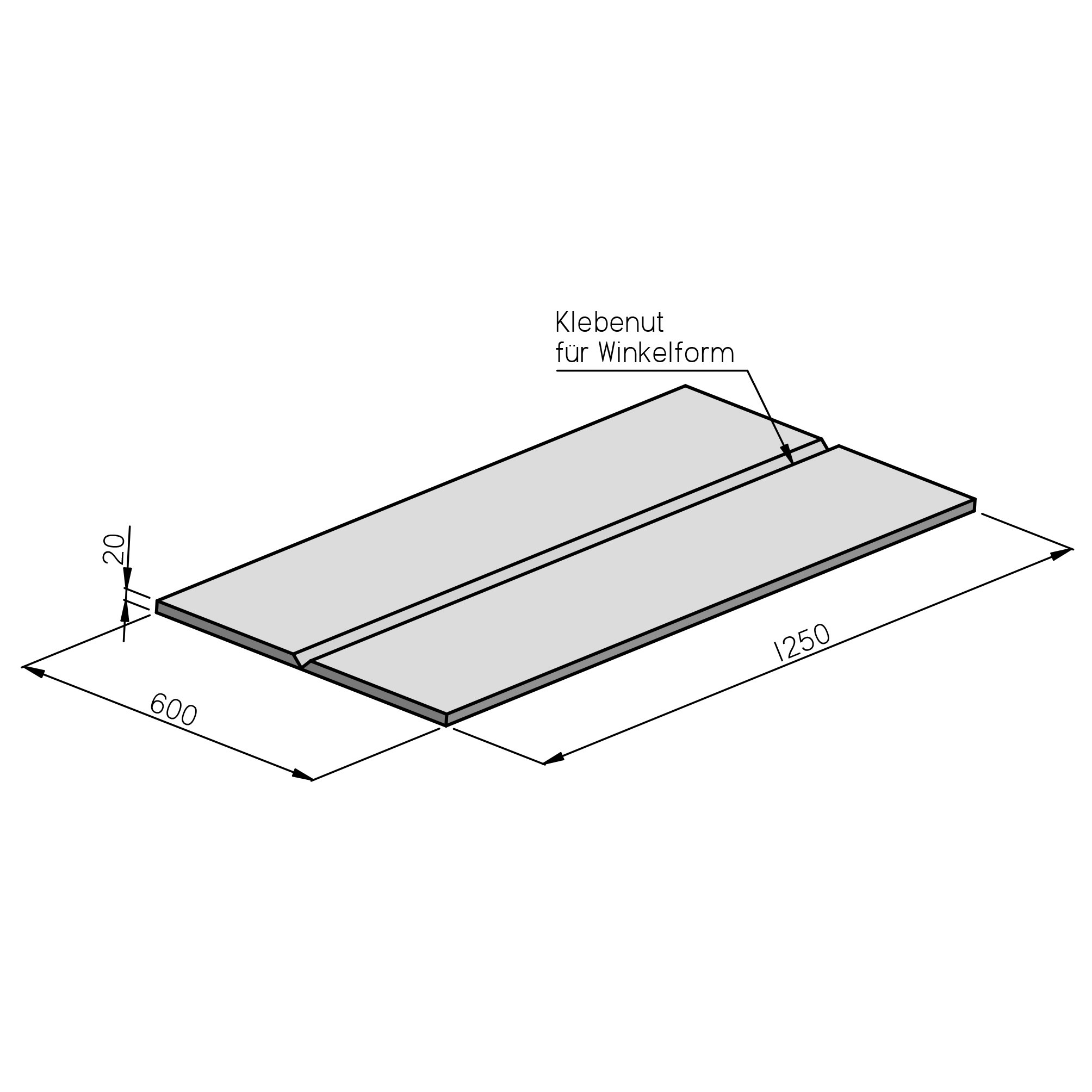 Lux Elements Rohrverkleidung 250x60x2 cm