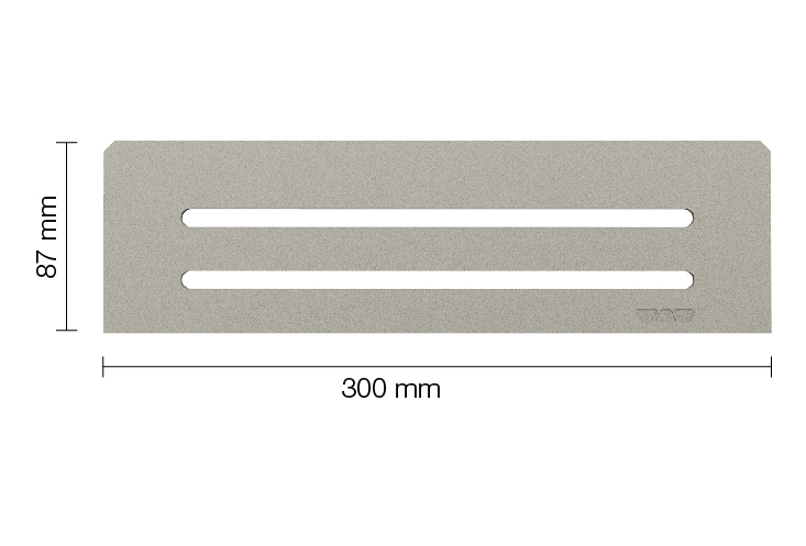 Schlüter SHELF N S1 300x87 mm Wave TSSG strukturbeschichtet Steingrau Duschablage