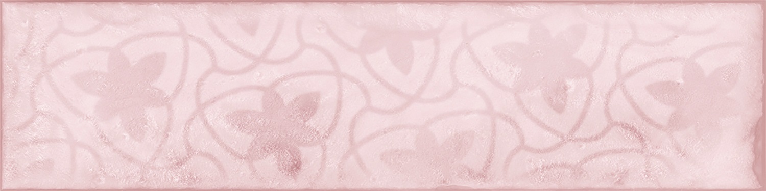 Catalea Gres Nellim Metrofliese Dekor Rosa glänzend 7,5x30 cm Catalea Gres Nellim Metrofliese Dekor Rosa glänzend 7,5x30 cm